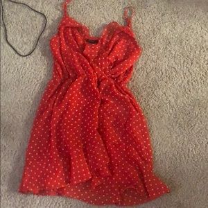Red and White Polka Dot Dress